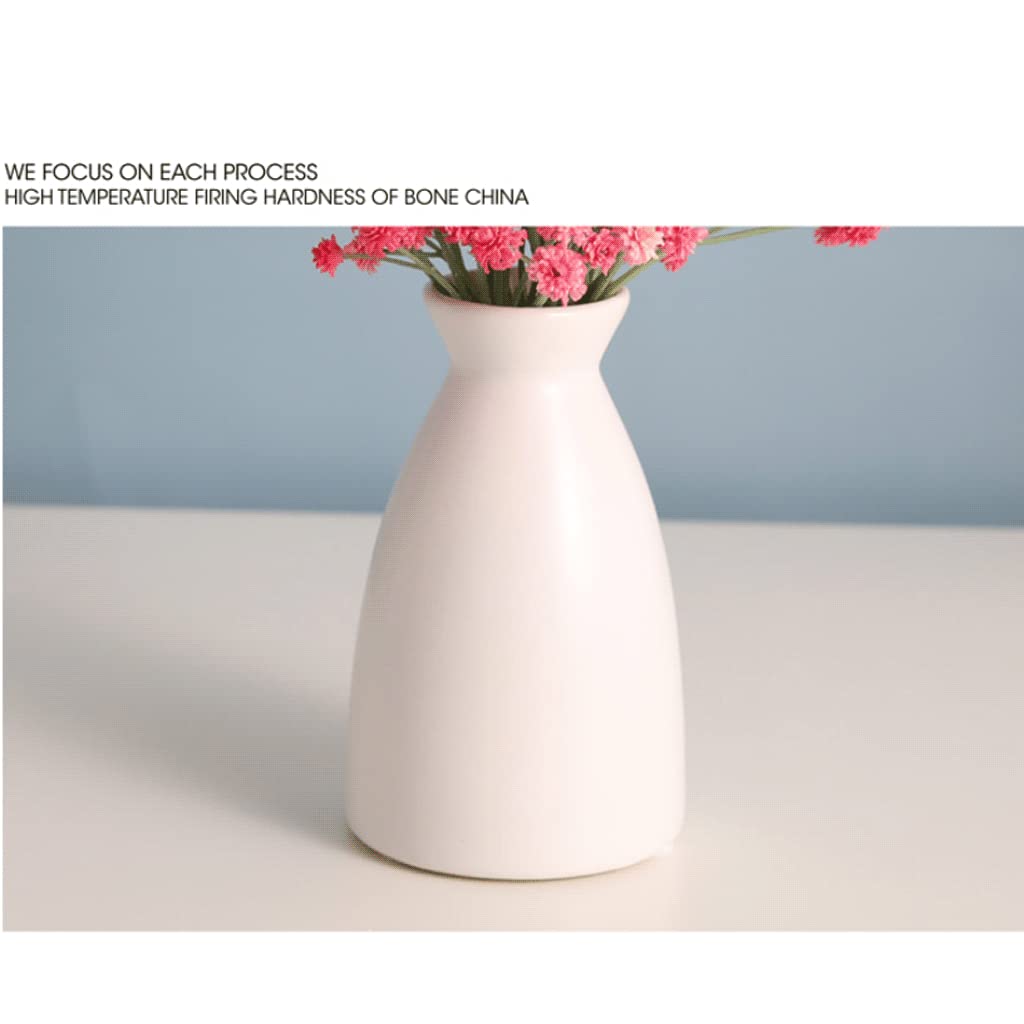 Artificial Flowers with Ceramic Vase – Faux Floral Table Decor for Party & Home