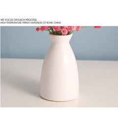 Artificial Flowers with Ceramic Vase – Faux Floral Table Decor for Party & Home