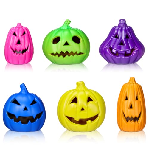 Tujoe Halloween Pumpkin Lantern Set Light up LED