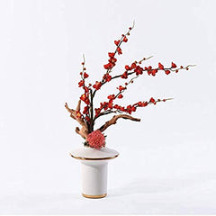 Artificial Plum Blossom Flowers – Real Touch Silk Floral Arrangement for Wedding & Party Decor
