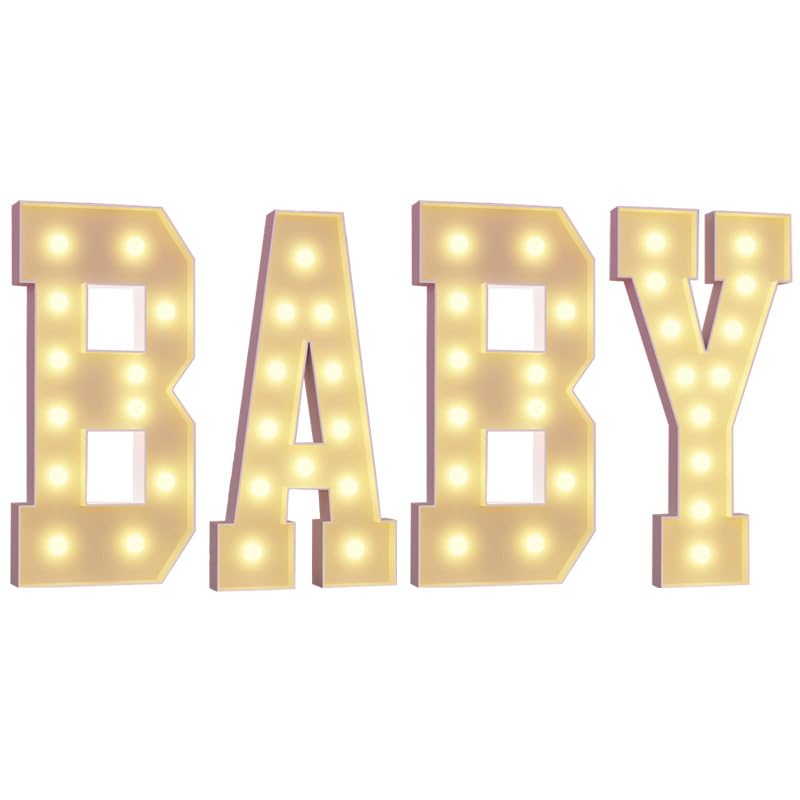 3FT Baby Light Up Letters – Baby Shower & Gender Reveal Decor