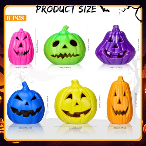 Tujoe Halloween Pumpkin Lantern Set Light up LED