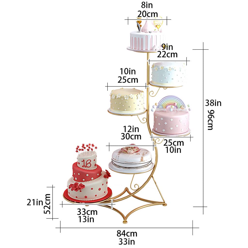 6-Tier Iron Cake Stand – European-Style Dessert Tower for Weddings & Parties