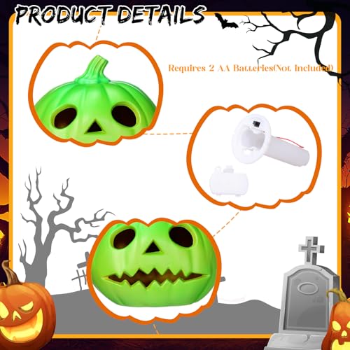 Tujoe Halloween Pumpkin Lantern Set Light up LED