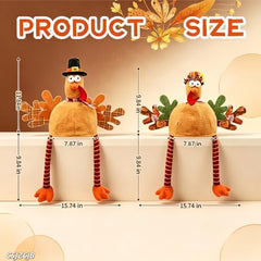 2-Piece Plush Turkey Hat Set – Funny Thanksgiving Headwear for Parties