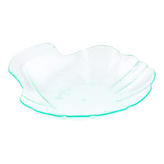 3.3" Seashell Party Plates & 4" Cake Forks – Disposable Seagreen Trays & Silver Forks