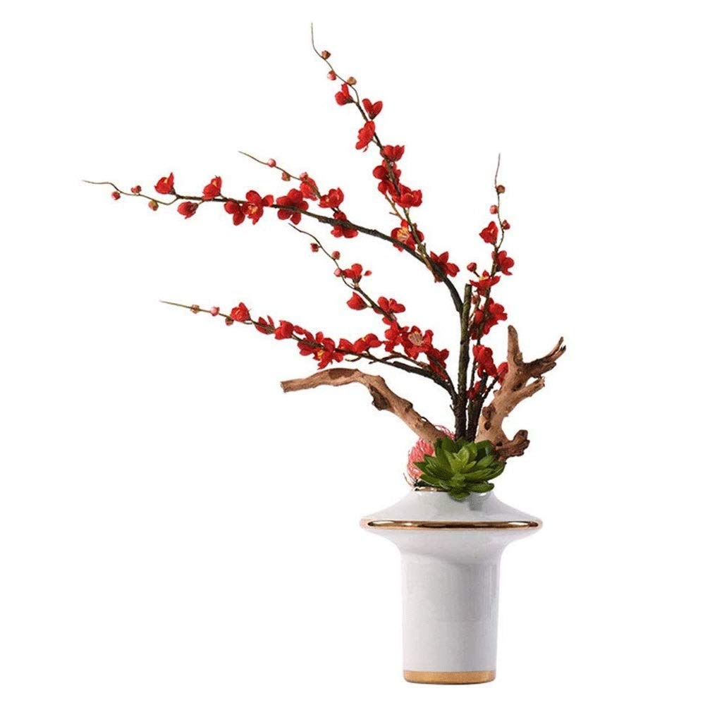 Artificial Plum Blossom Flowers – Real Touch Silk Floral Arrangement for Wedding & Party Decor
