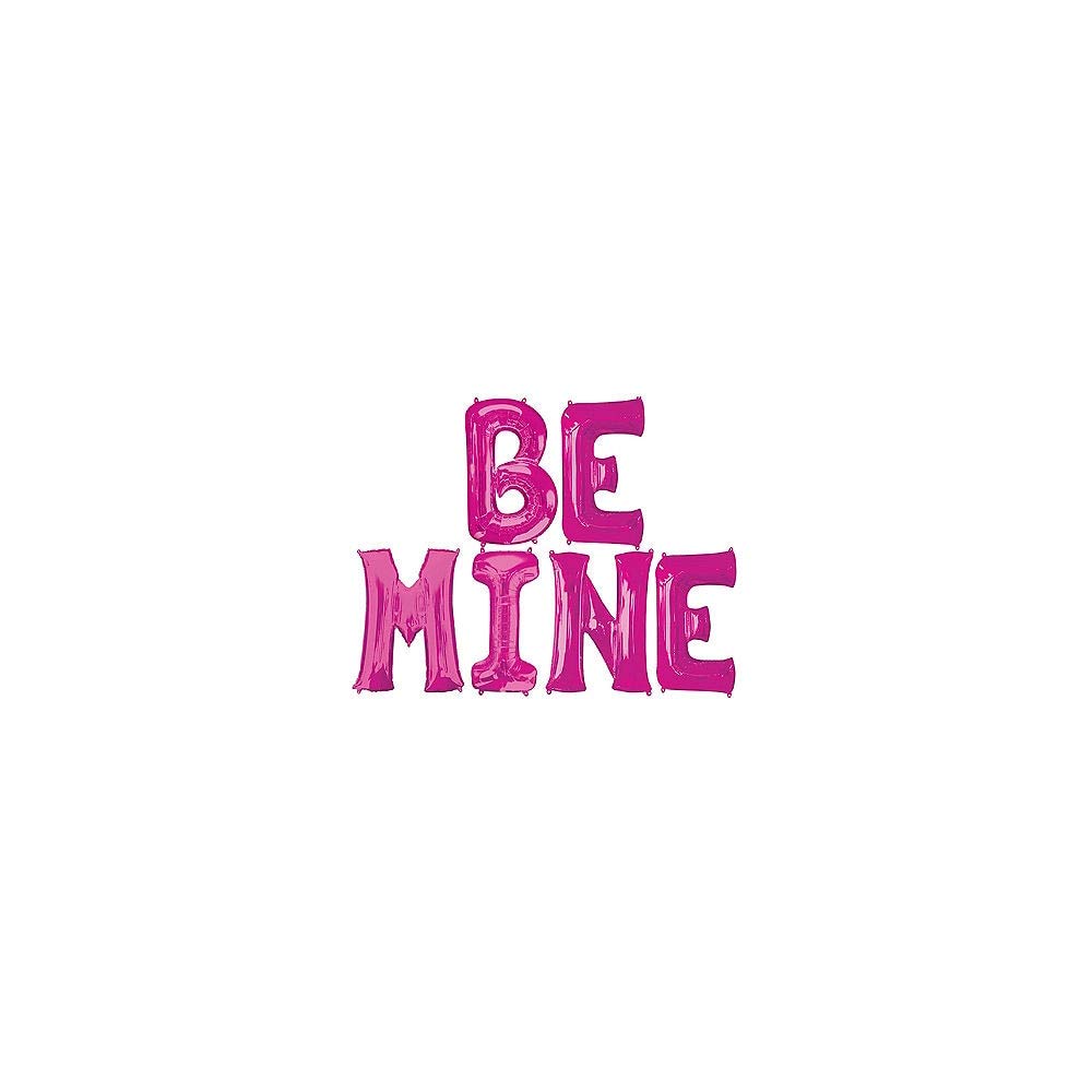 Valentine's Day Decorations Balloons; Giant Pink Be Mine Letter Balloon Kit