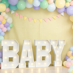 3FT Baby Light Up Letters – Baby Shower & Gender Reveal Decor