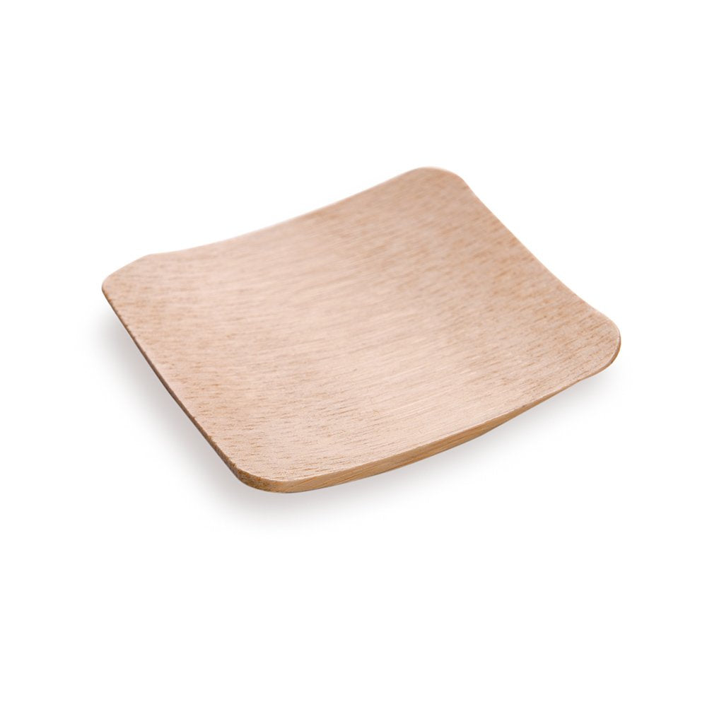 2.3" Square Bamboo Plates & 3.5" Tasting Forks – Disposable Mini Tableware for Parties & Catering