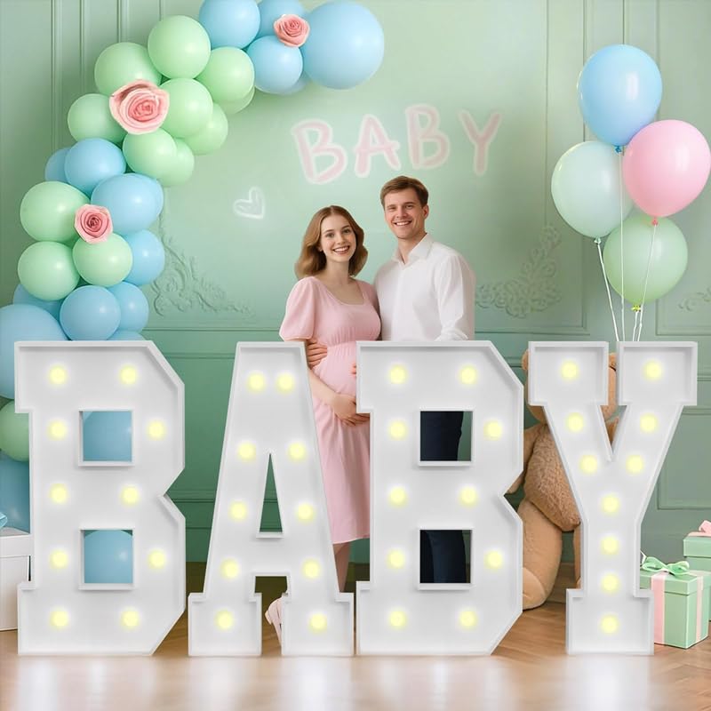 3FT Baby Light Up Letters – Baby Shower & Gender Reveal Decor