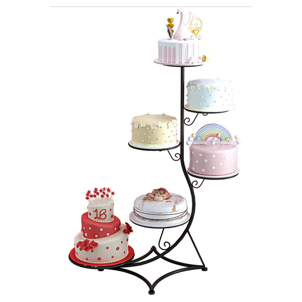 6-Tier Iron Cake Stand – European-Style Dessert Tower for Weddings & Parties