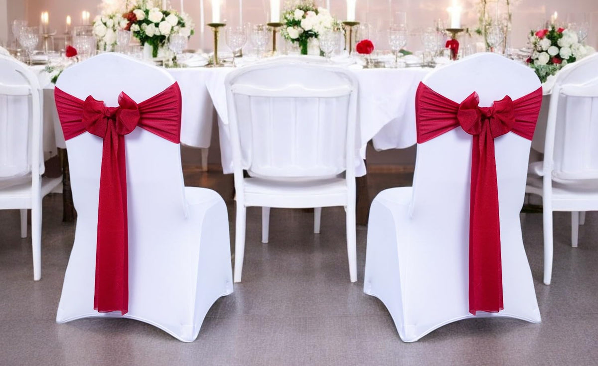 Chiffon Chair Sashes – Wedding & Party Chair Decorations