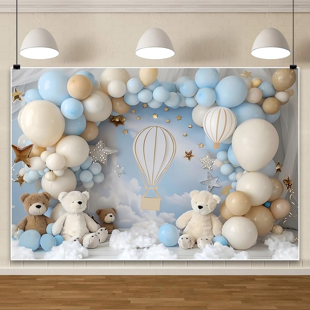 Bear Balloon Backdrop – Baby Shower & Birthday Party Decor