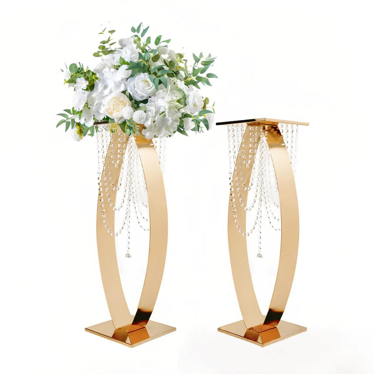 Metal Arched Flower Stand – Wedding Table Centerpiece for Events & Parties