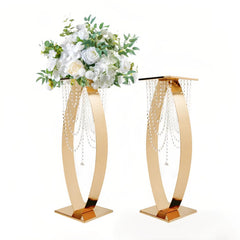 Metal Arched Flower Stand – Wedding Table Centerpiece for Events & Parties