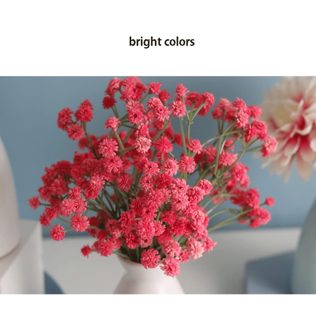 Artificial Flowers with Ceramic Vase – Faux Floral Table Decor for Party & Home
