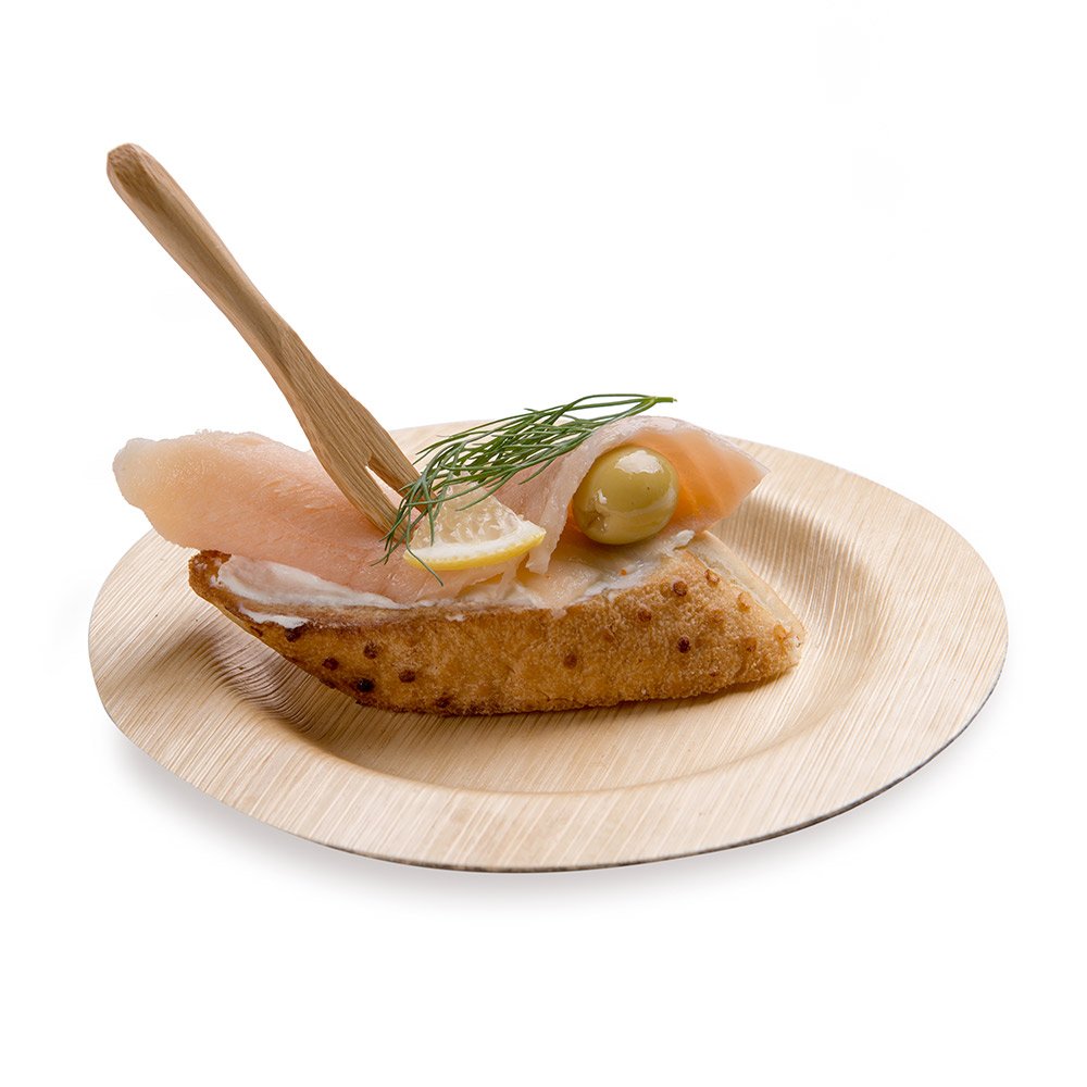 2.3" Square Bamboo Plates & 3.5" Tasting Forks – Disposable Mini Tableware for Parties & Catering