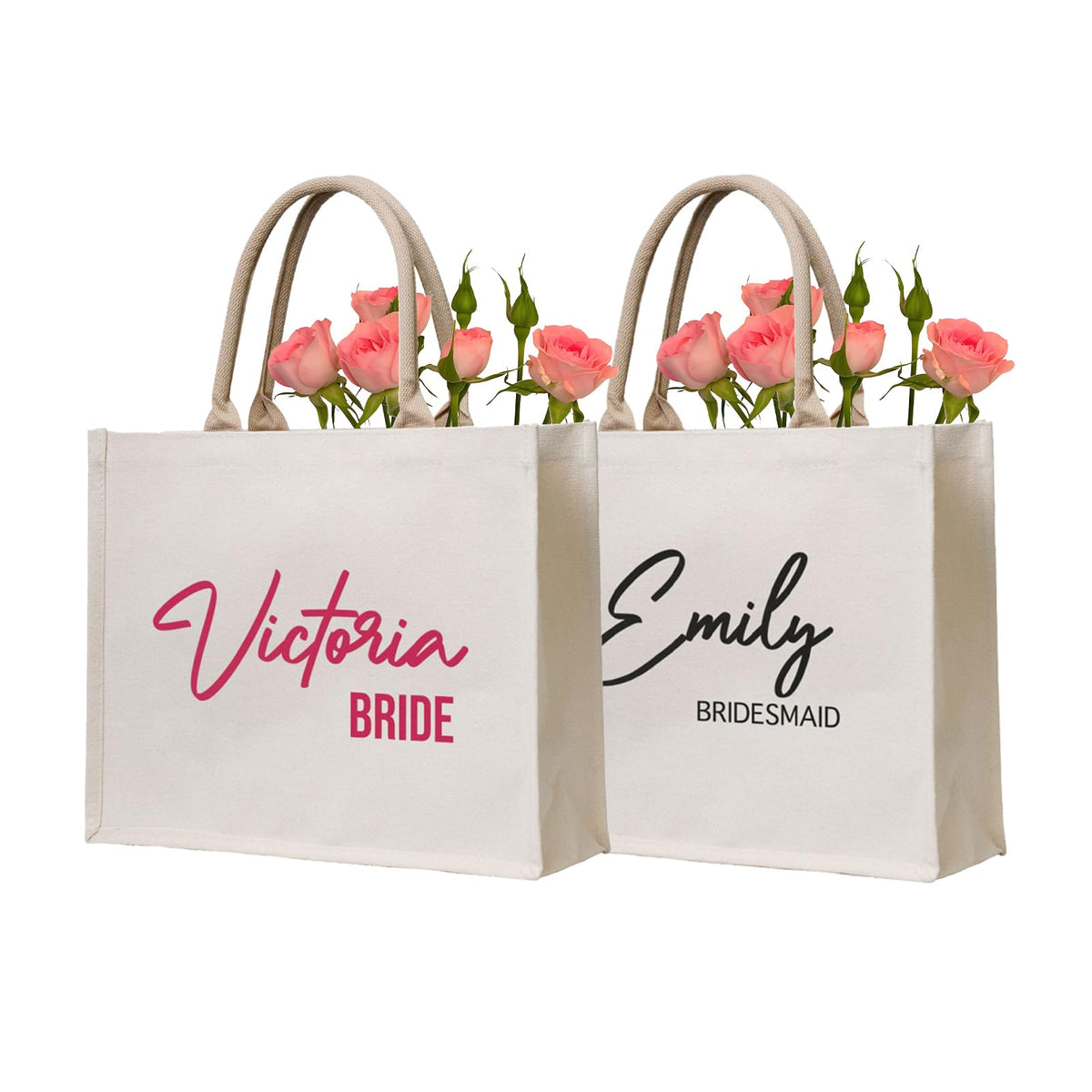 Custom Wedding Tote Bags – Personalized Bags for Bridesmaids & Bride