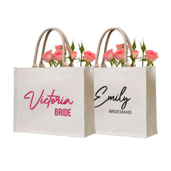 Custom Wedding Tote Bags – Personalized Bags for Bridesmaids & Bride