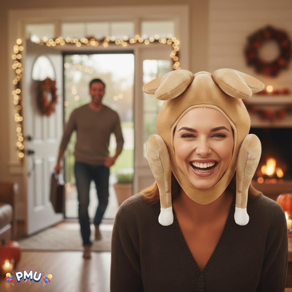 Thanksgiving Turkey Hat – Funny Headwear for Fall Harvest Parties