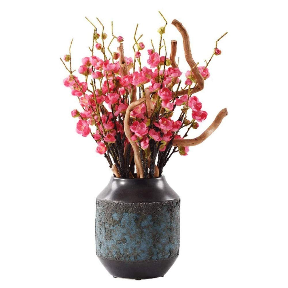 Artificial Red Plum Blossom Bonsai – Ceramic Table Decor for Party & Events