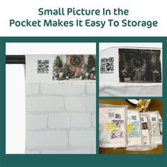 10×8ft Christmas Fireplace Photography Backdrop – Green Wall Party Decor