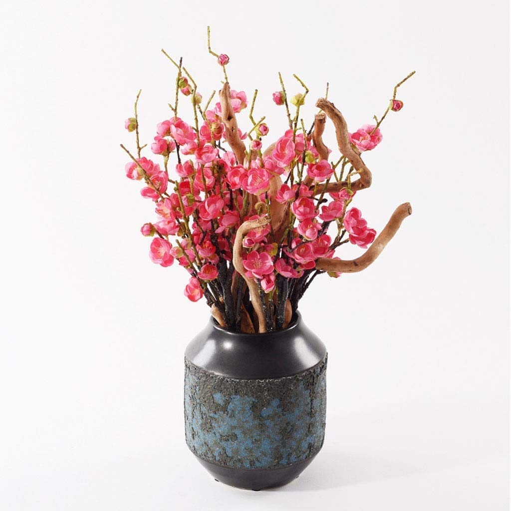 Artificial Red Plum Blossom Bonsai – Ceramic Table Decor for Party & Events