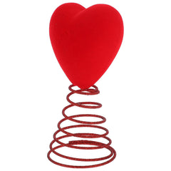 Red Heart Tree Topper – Reusable PVC Love Ornament for Valentine’s Day Decor