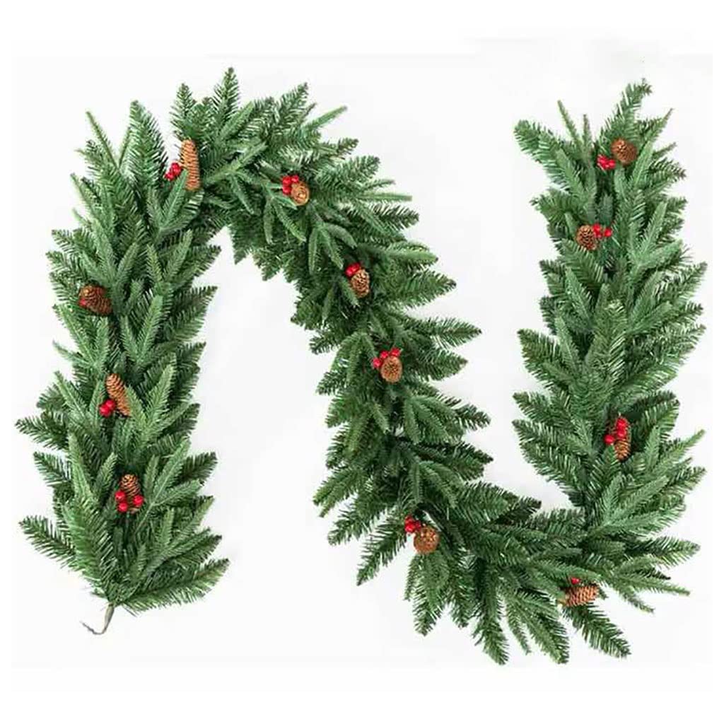 Christmas Artificial Garland – Holiday Decor for Mantel, Wall & Door