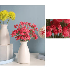 Artificial Flowers with Ceramic Vase – Faux Floral Table Decor for Party & Home