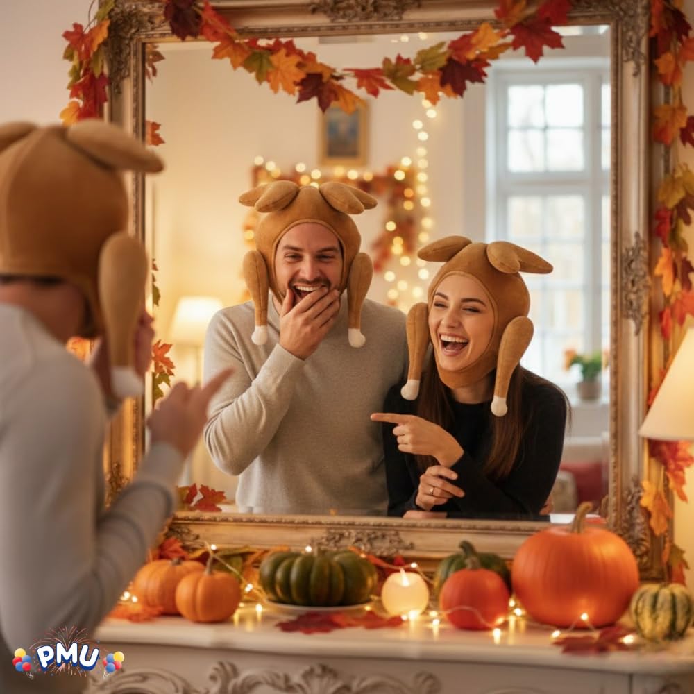 Thanksgiving Turkey Hat – Funny Headwear for Fall Harvest Parties