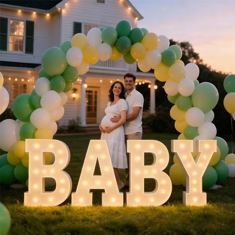 3FT Baby Light Up Letters – Baby Shower & Gender Reveal Decor