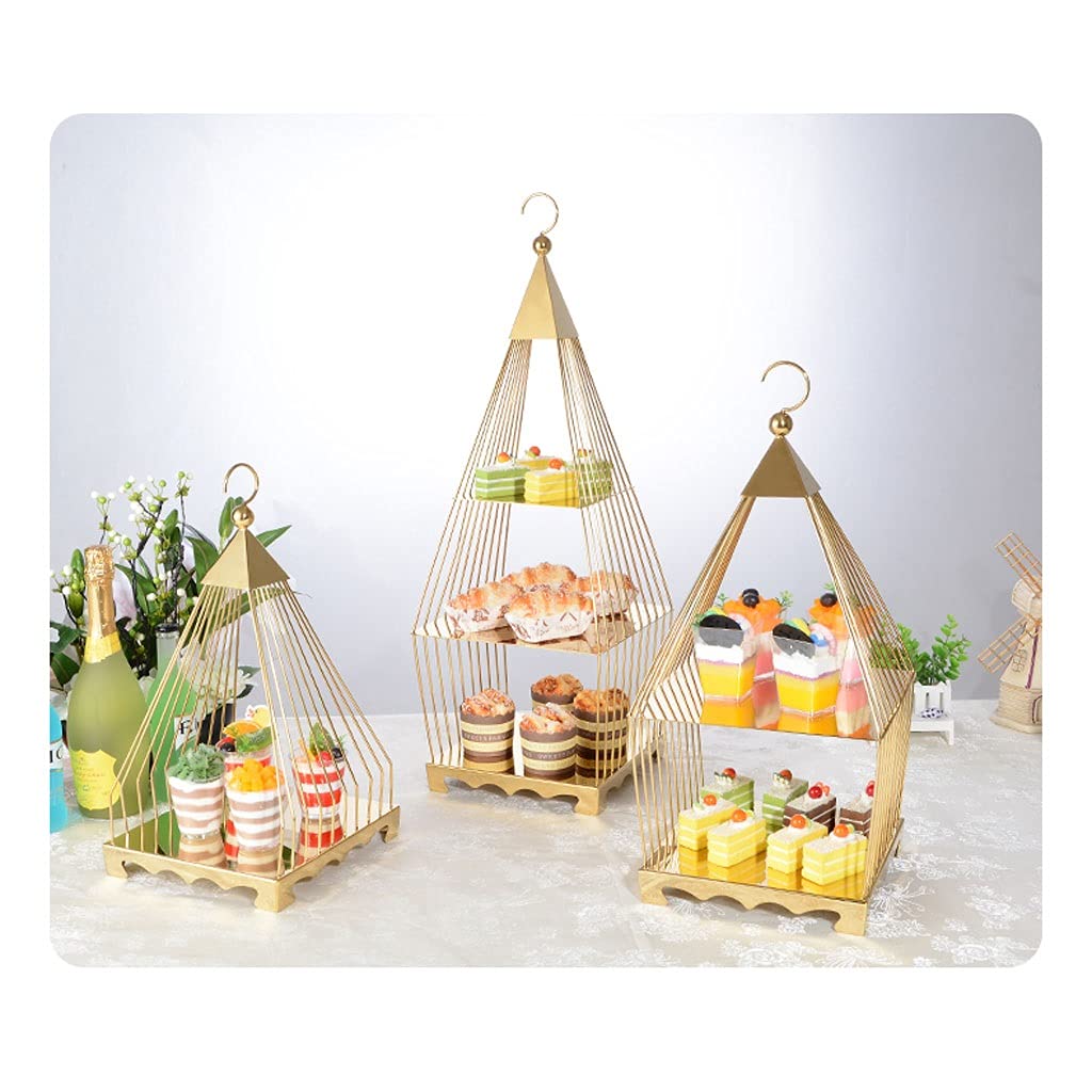Stainless Steel Birdcage Cake Stand Set – Dessert Display for Tea Parties & Events