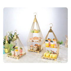 Stainless Steel Birdcage Cake Stand Set – Dessert Display for Tea Parties & Events
