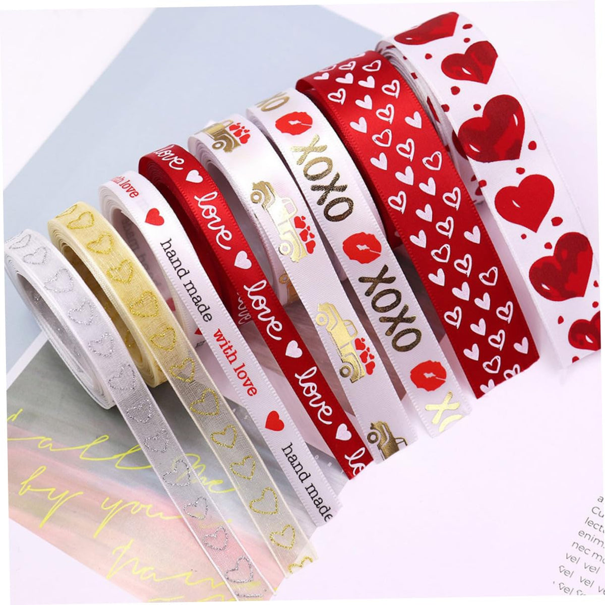 Valentine’s Day Heart Ribbons – Decorative Wrapping & Craft Supplies
