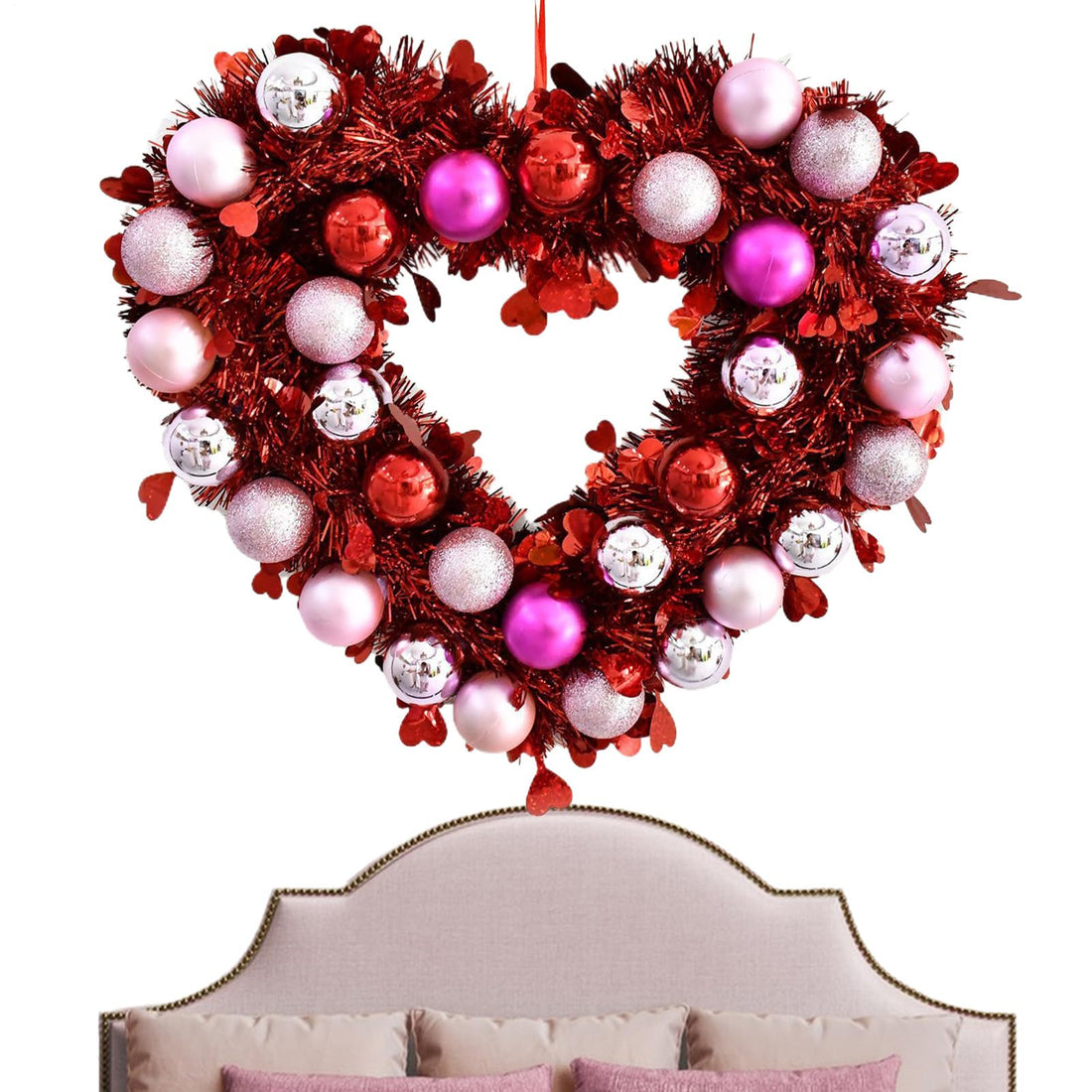 Heart Wreath Shiny Ornament Crafts