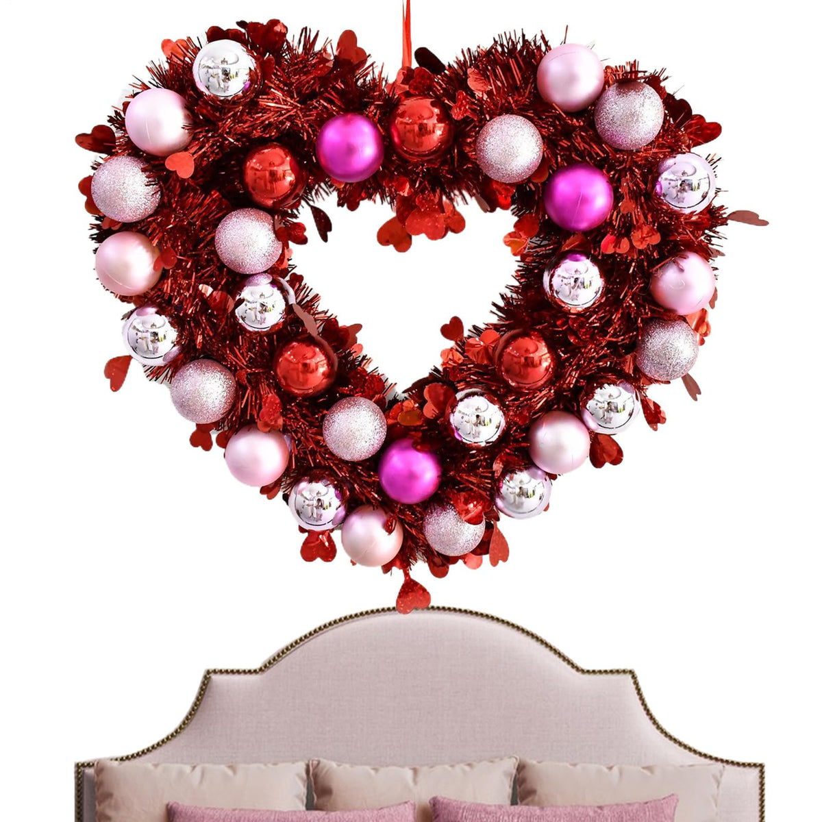 Heart Wreath Shiny Ornament Crafts