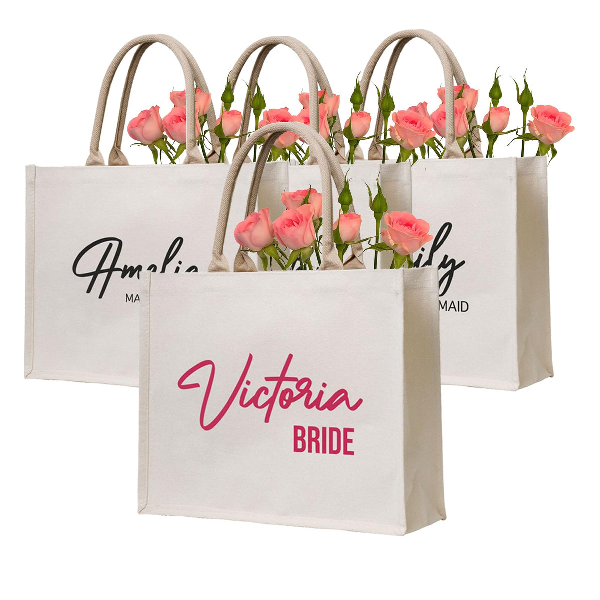 Custom Wedding Tote Bags – Personalized Bags for Bridesmaids & Bride