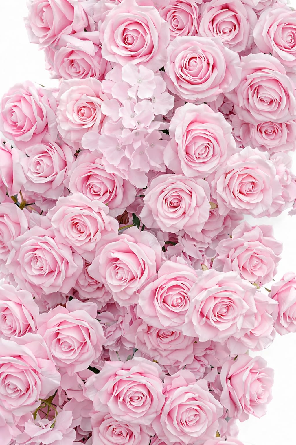 Pink Heart Flower Arch – Wedding Backdrop Decoration with Base