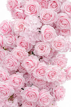 Pink Heart Flower Arch – Wedding Backdrop Decoration with Base
