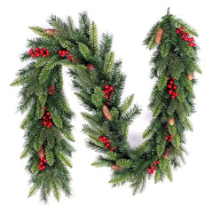 Christmas Artificial Garland – Holiday Decor for Mantel, Wall & Door