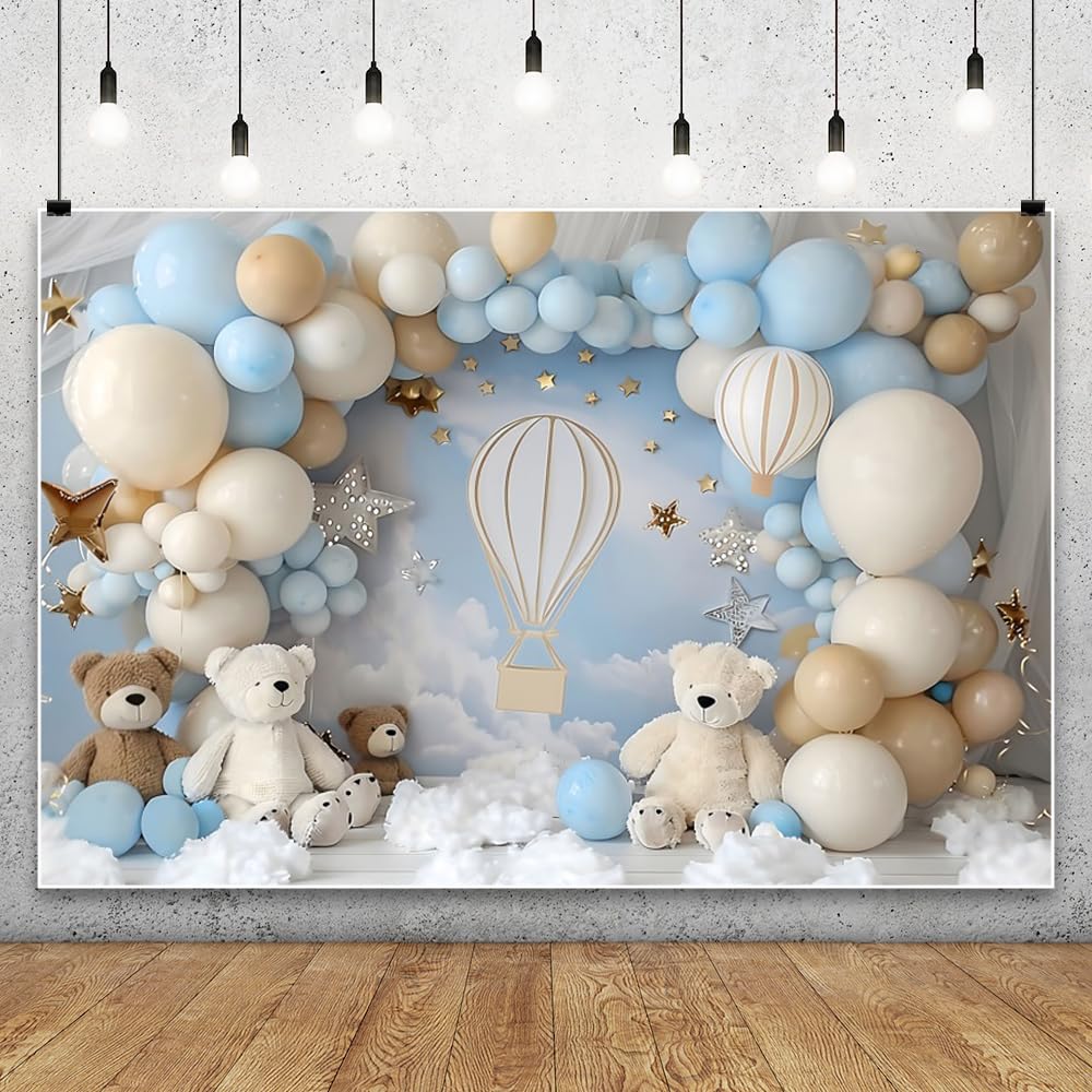 Bear Balloon Backdrop – Baby Shower & Birthday Party Decor