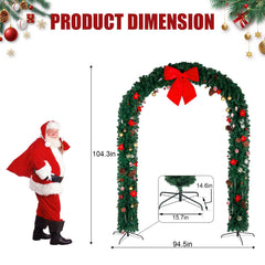 Christmas Artificial Tree Arch – PVC Holiday Archway Decor for Indoor & Outdoor Events
