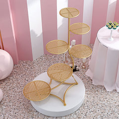 6-Tier Iron Cake Stand – European-Style Dessert Tower for Weddings & Parties