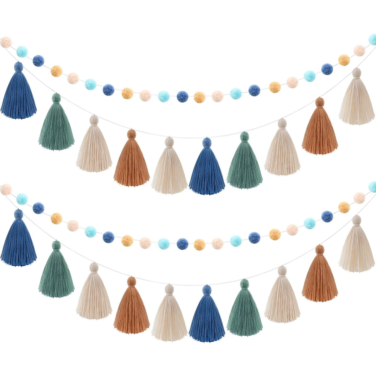 Felt Pom Pom Tassel Garland – Decorative Ball Banner for Birthday & Home Decor
