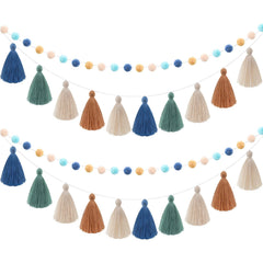 Felt Pom Pom Tassel Garland – Decorative Ball Banner for Birthday & Home Decor