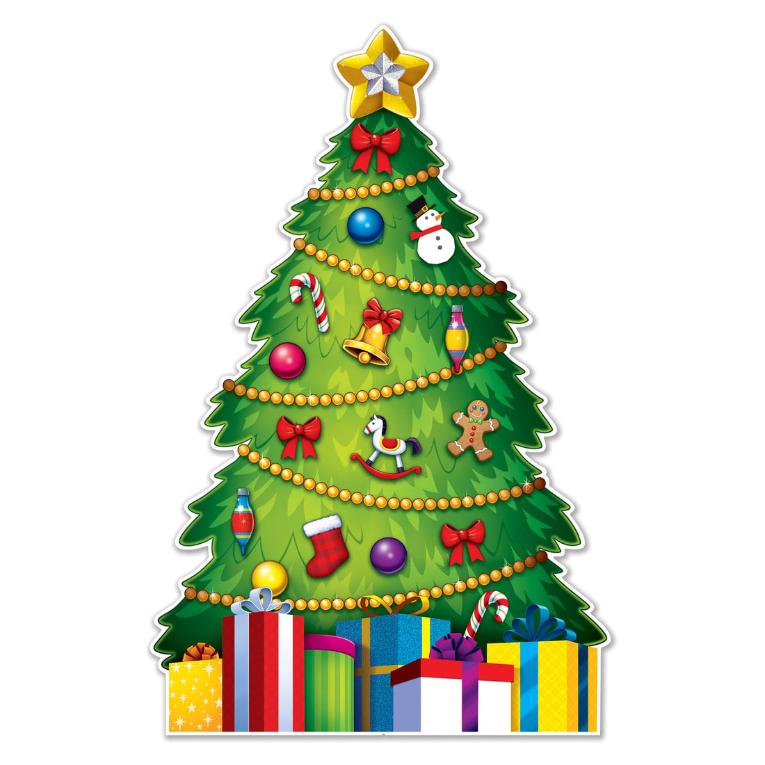 Christmas Tree Photo Booth Prop – Cardboard Stand-Up Holiday Party Decor