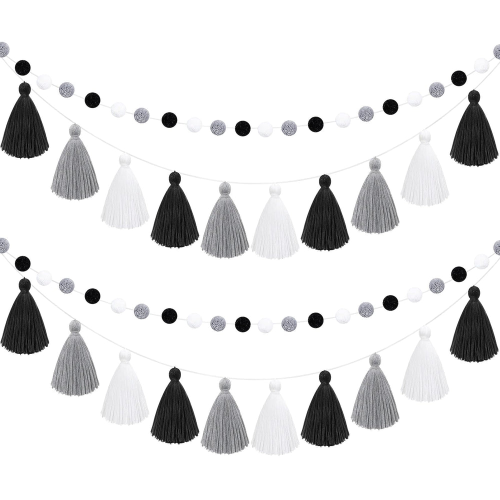 Felt Pom Pom Tassel Garland – Decorative Ball Banner for Birthday & Home Decor