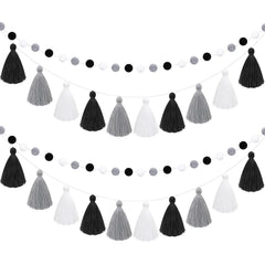Felt Pom Pom Tassel Garland – Decorative Ball Banner for Birthday & Home Decor